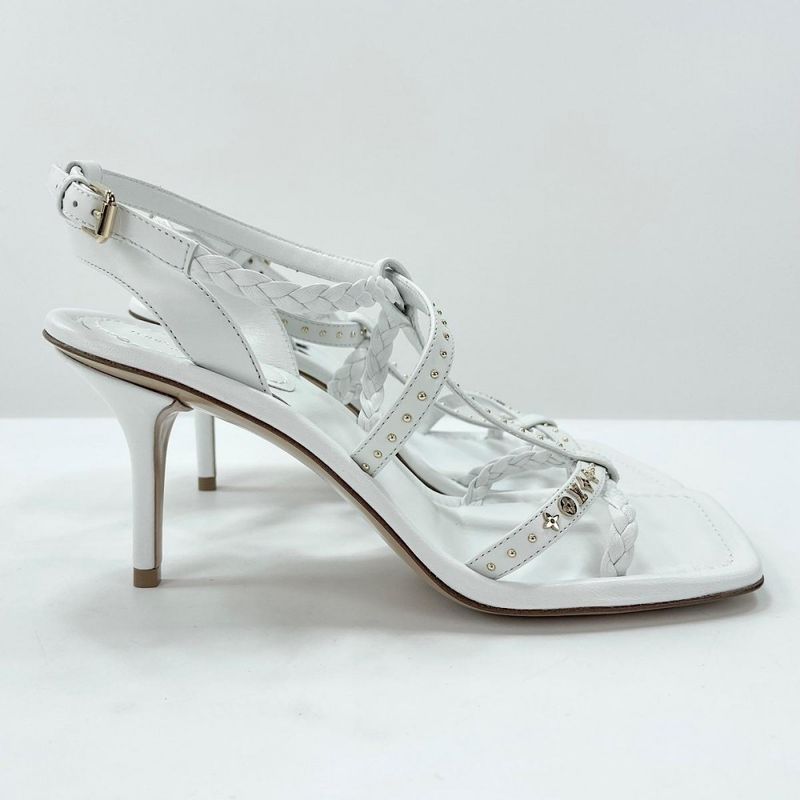 Louis Vuitton Sandals Women's Pin Heels Monogram Louis Vuitton White Gold