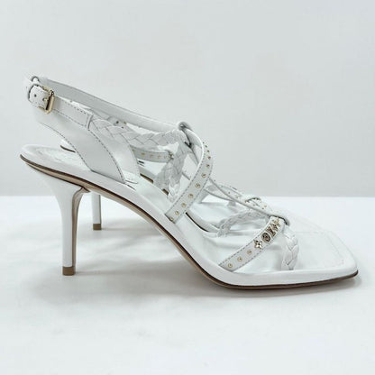 Louis Vuitton Sandals Women's Pin Heels Monogram Louis Vuitton White Gold
