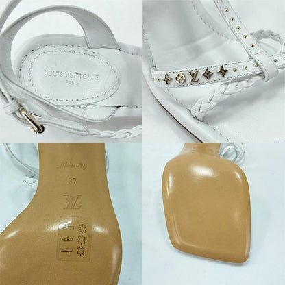Louis Vuitton Sandals Women's Pin Heels Monogram Louis Vuitton White Gold