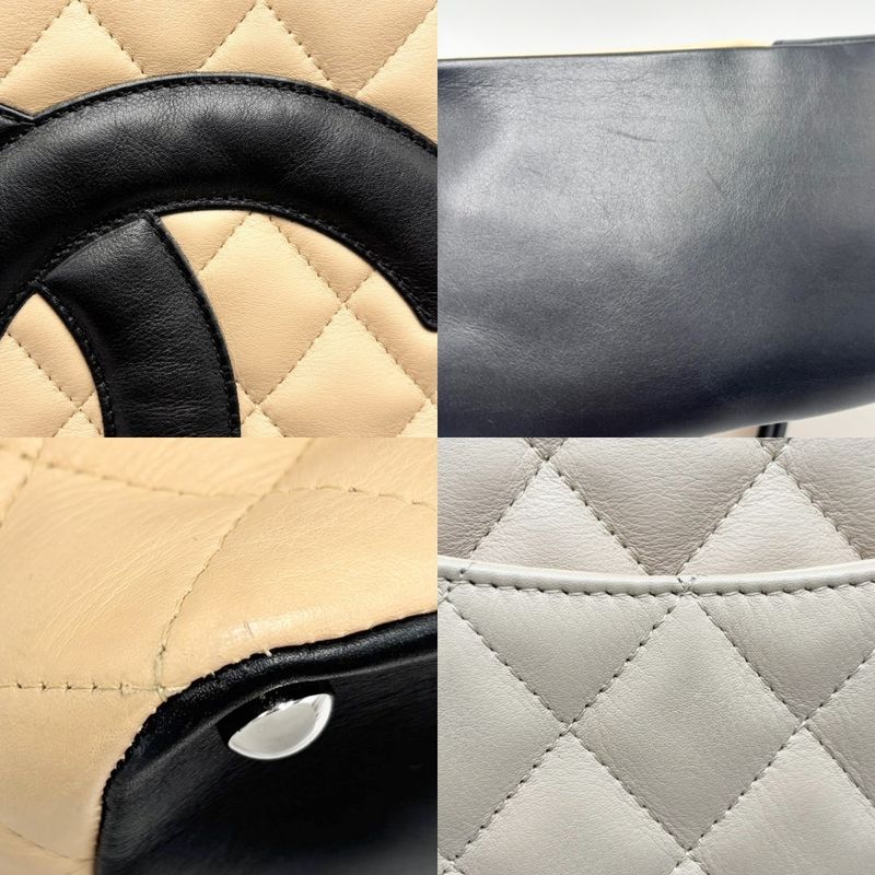 Chanel Tote Bag Women's Cambon Line Medium Tote Coco Mark Handbag Shoulder