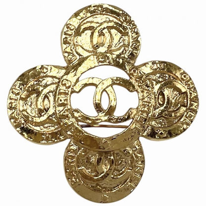 Chanel Brooch Ladies Coco Mark Accessories Vintage Chanel GP 28 Gold Approx