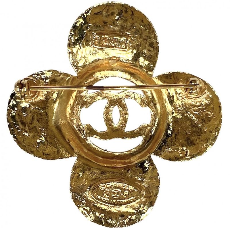 Chanel Brooch Ladies Coco Mark Accessories Vintage Chanel GP 28 Gold Approx