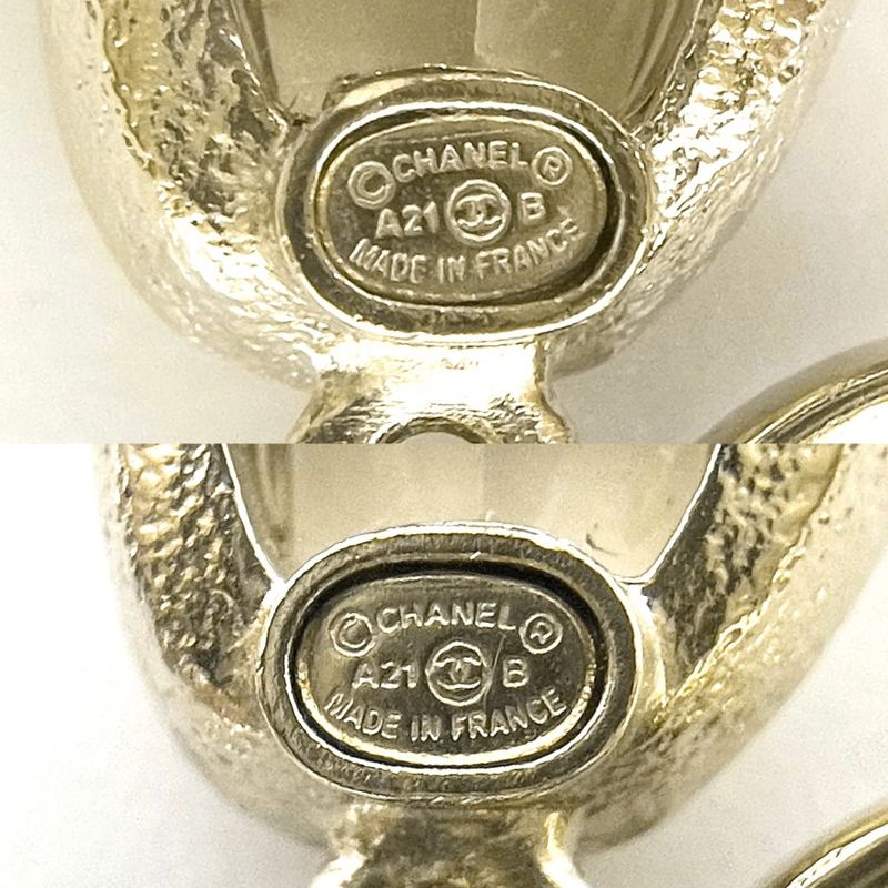 Chanel Earrings Women's Coco Mark Accessories Swing Chanel GP Faux Pearl