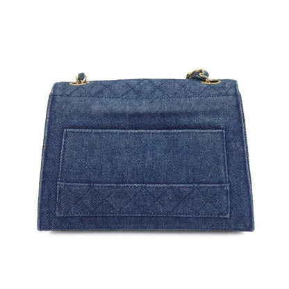 Chanel Chain Shoulder Bag Denim Blue Gold Hardware Vintage 90247571