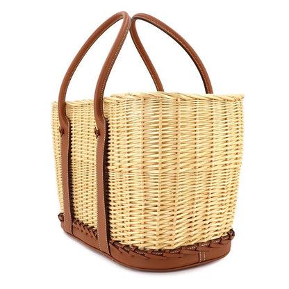 Exhibit Hermes Garden Picnic Basket Tote Bag Swift O'shea Willow Natural Gold B