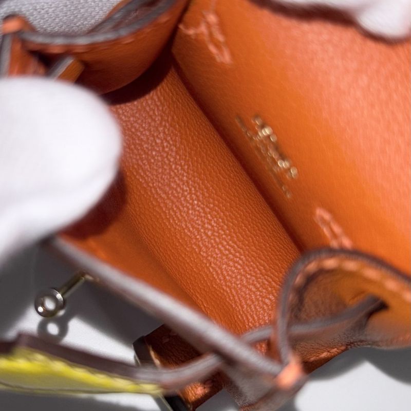 Hermes Key Holder Women's Bejeweled Sac Kerry Doll Bag Charm Leather Hermes U