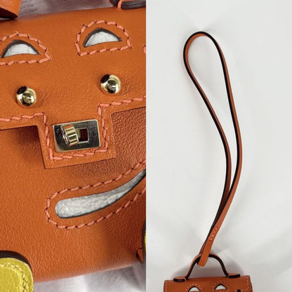 Hermes Key Holder Women's Bejeweled Sac Kerry Doll Bag Charm Leather Hermes U