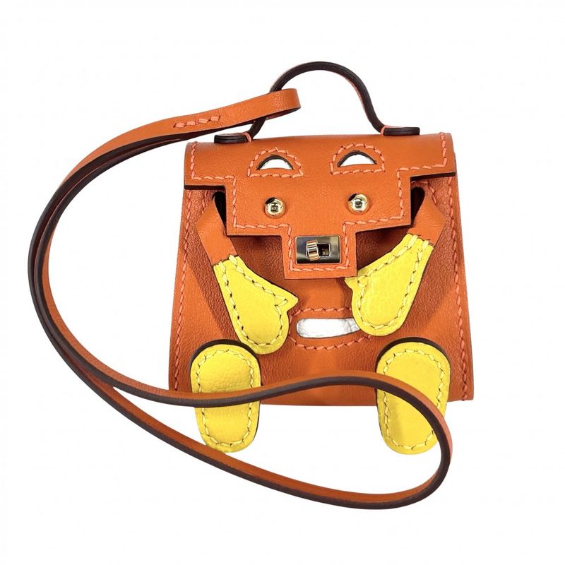Hermes Key Holder Women's Bejeweled Sac Kerry Doll Bag Charm Leather Hermes U