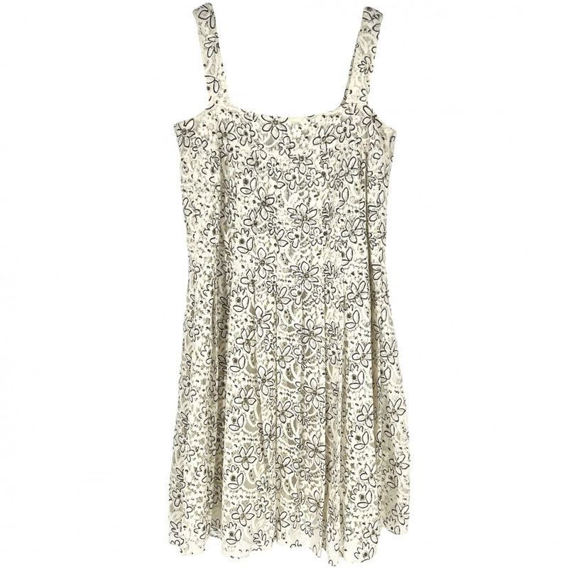 Chanel Dress Women's Cami Dress Coco Button Flower Floral Pattern Lace Apparel