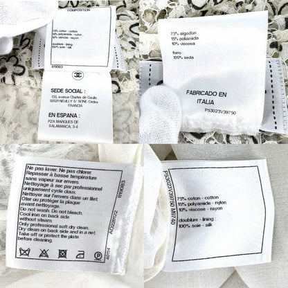 Chanel Dress Women's Cami Dress Coco Button Flower Floral Pattern Lace Apparel