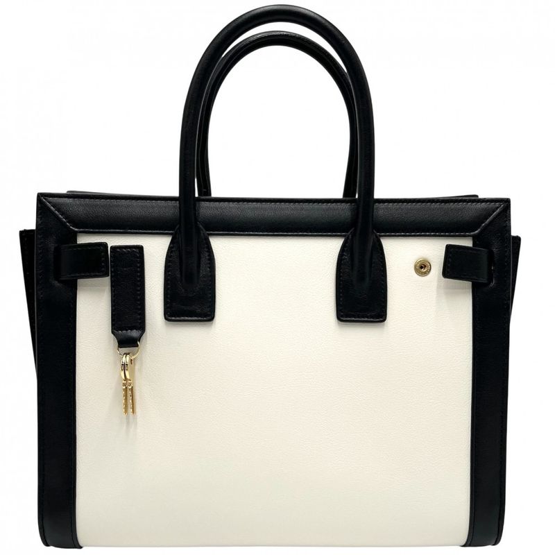 Saint Laurent Paris 2WAY Women's Sac De Jour Baby Bicolor Handbag Shoulder Bag