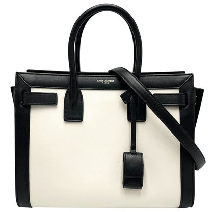 Saint Laurent Paris 2WAY Women's Sac De Jour Baby Bicolor Handbag Shoulder Bag