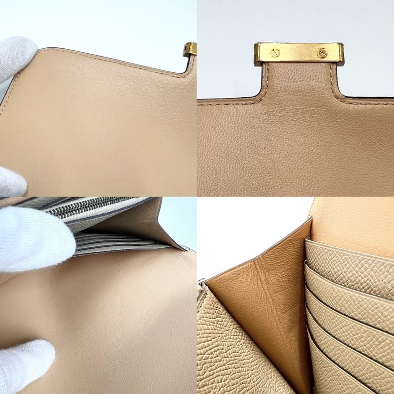 Hermes Long Wallet Women Constance Long Verso Long Wallet Flap Hermes X Leather