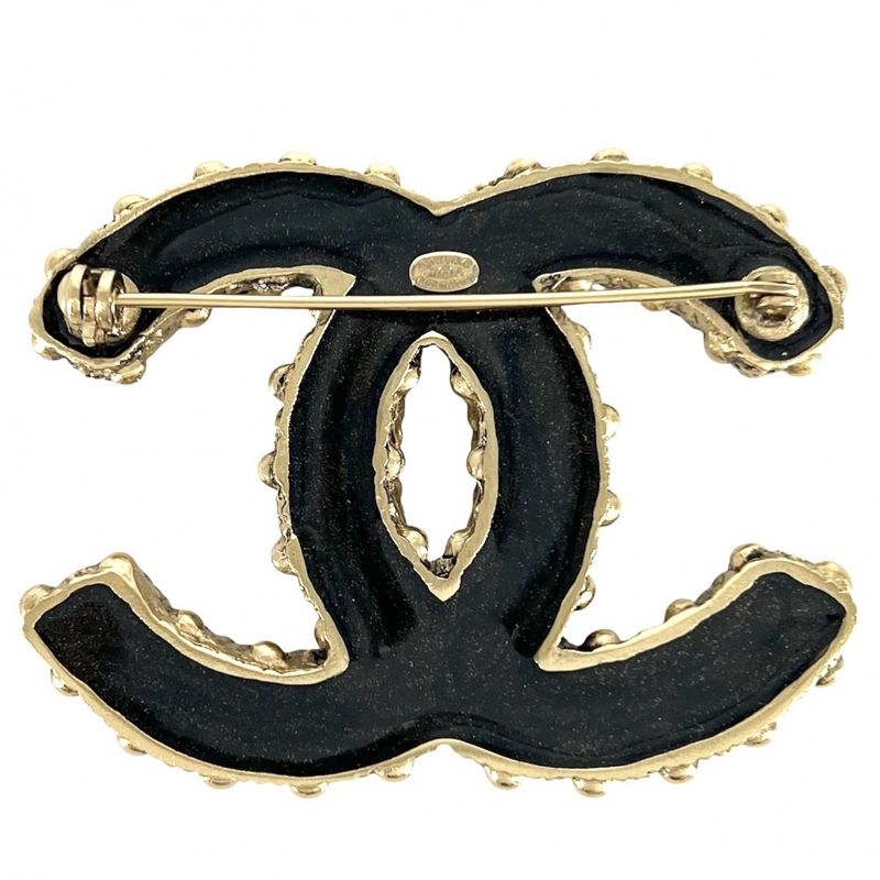 Chanel Brooch Ladies Coco Mark Chanel GP A11A Gold Black Approx 35.3g 2011