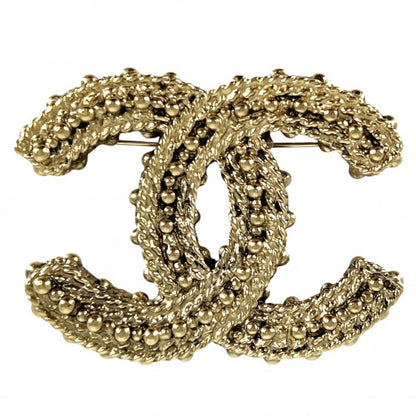 Chanel Brooch Ladies Coco Mark Chanel GP A11A Gold Black Approx 35.3g 2011