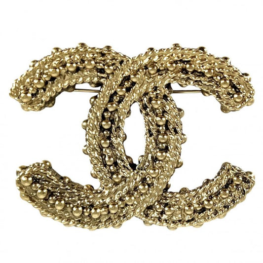 Chanel Brooch Ladies Coco Mark Chanel GP A11A Gold Black Approx 35.3g 2011
