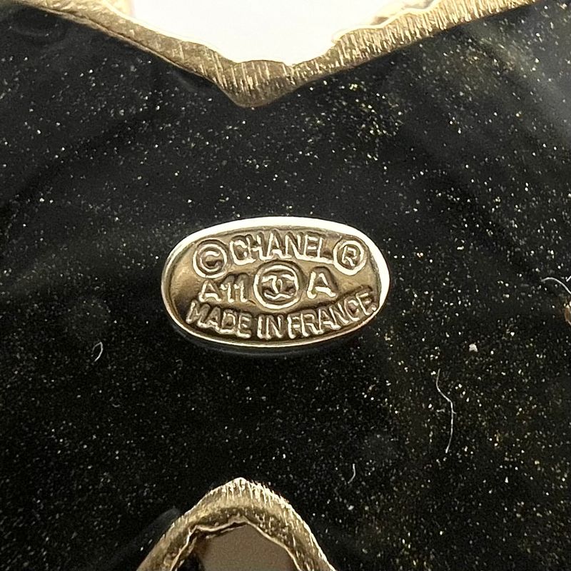 Chanel Brooch Ladies Coco Mark Chanel GP A11A Gold Black Approx 35.3g 2011