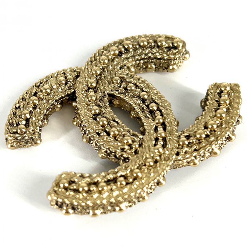 Chanel Brooch Ladies Coco Mark Chanel GP A11A Gold Black Approx 35.3g 2011