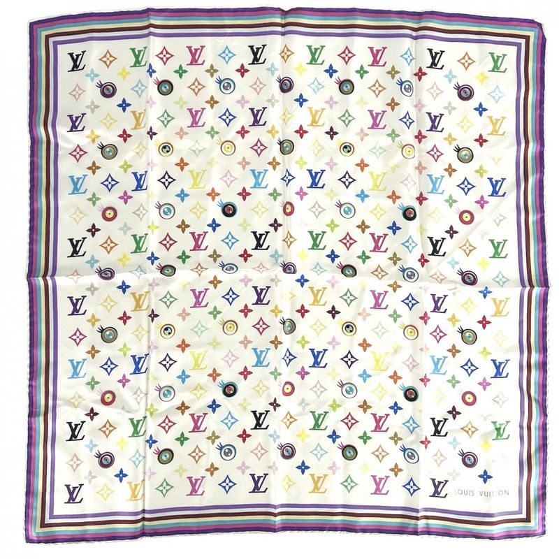 Louis Vuitton Scarf Women's I Love Monogram Takashi Murakami Monogram Multicolor