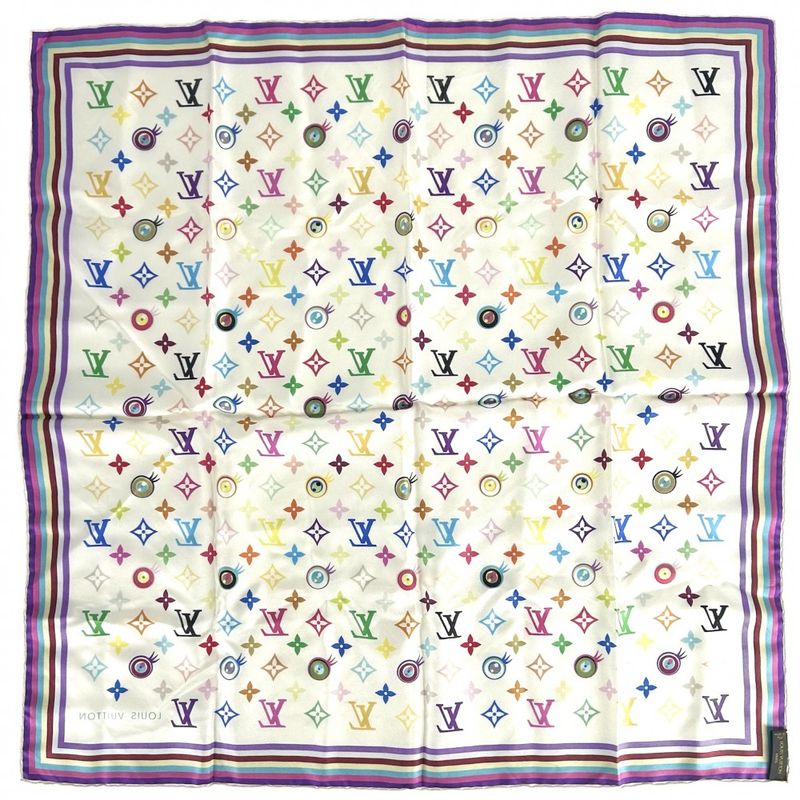 Louis Vuitton Scarf Women's I Love Monogram Takashi Murakami Monogram Multicolor