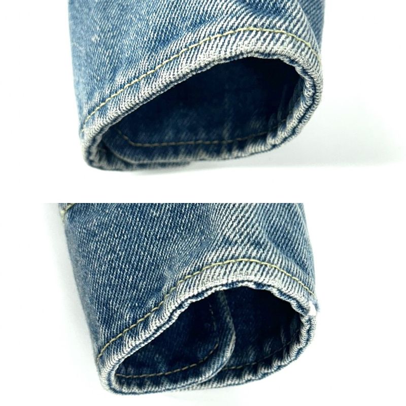 Prada Denim Jacket Women Triangle Logo Oversized Denim Shirt Tops Long Sleeve