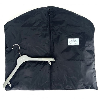 Prada Denim Jacket Women Triangle Logo Oversized Denim Shirt Tops Long Sleeve