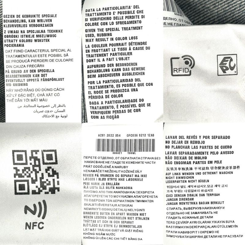 Prada Denim Jacket Women Triangle Logo Oversized Denim Shirt Tops Long Sleeve