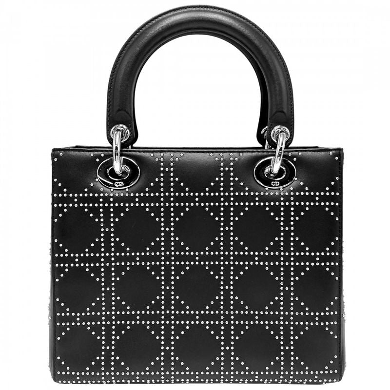 Christian Dior Handbag Women Lady Dior Studded Medium Christian Dior Leather