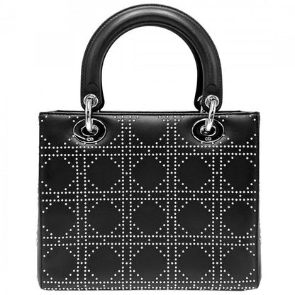 Christian Dior Handbag Women Lady Dior Studded Medium Christian Dior Leather