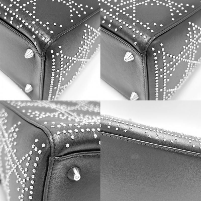 Christian Dior Handbag Women Lady Dior Studded Medium Christian Dior Leather