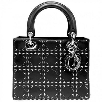 Christian Dior Handbag Women Lady Dior Studded Medium Christian Dior Leather