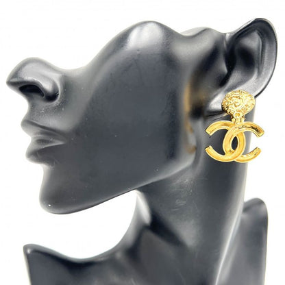 Chanel Earring Ladies Coco Mark Accessories Swing Vintage Chanel GP 95A Gold