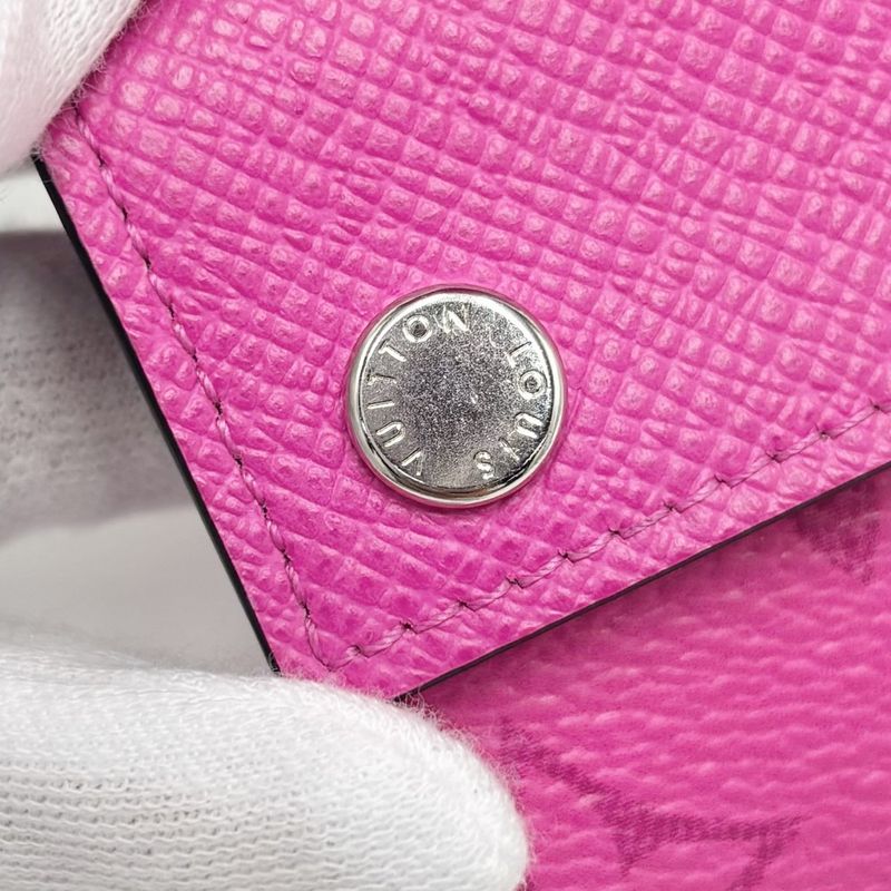 Louis Vuitton Trifold Wallet Men Taiga Llama Dis Cabas Lee Compact Wallet Mini