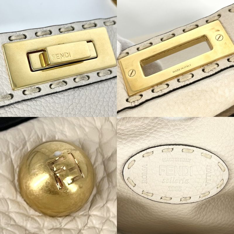 Fendi 2WAY Women's Peekaboo Iseeu Medium Handbag Shoulder Bag Shoulder Crossbody