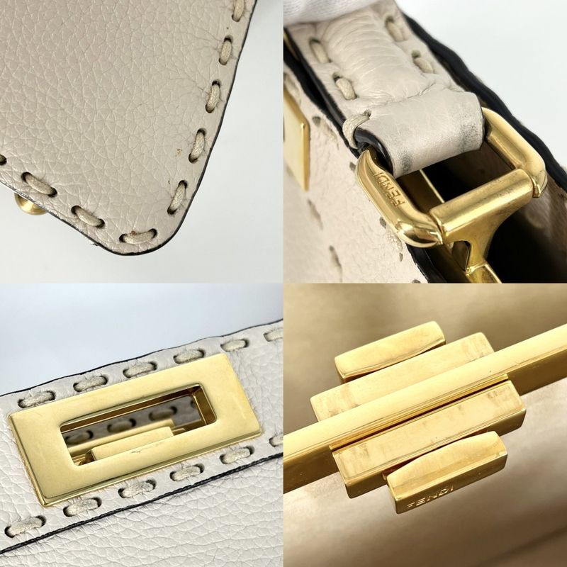 Fendi 2WAY Women's Peekaboo Iseeu Medium Handbag Shoulder Bag Shoulder Crossbody