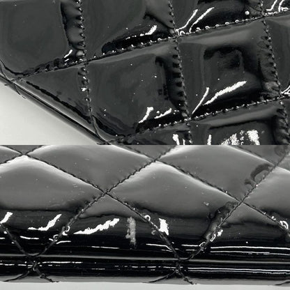 Chanel Clutch Bag Women Second Bag Matelasse A4 Bag Chanel Enamel Black Silver