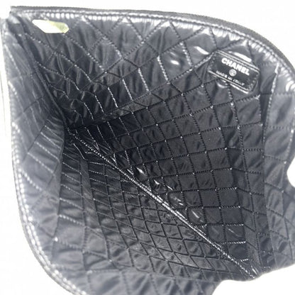 Chanel Clutch Bag Women Second Bag Matelasse A4 Bag Chanel Enamel Black Silver