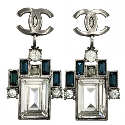 Chanel Earring Ladies Coco Mark Coco Swing Accessories Chanel Rhinestone 05P