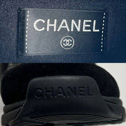 Chanel Sneakers Women's Low Cut Sneakers Coco Mark Tweed Size 35 Fashion Item