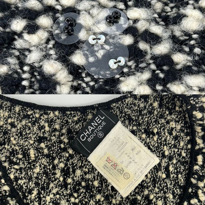 Chanel Dress Women's Tweed Sleeveless Button Apparel Clothing Chanel 44 Black