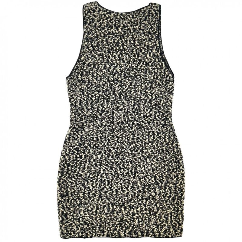 Chanel Dress Women's Tweed Sleeveless Button Apparel Clothing Chanel 44 Black