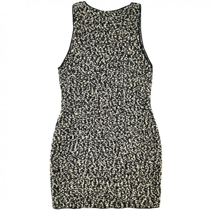 Chanel Dress Women's Tweed Sleeveless Button Apparel Clothing Chanel 44 Black