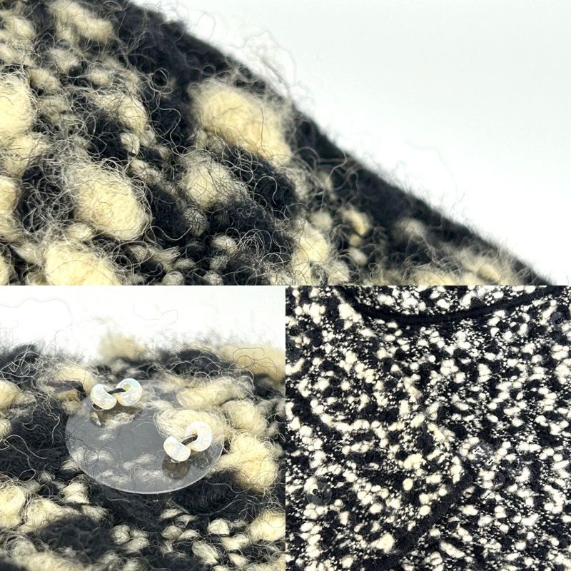 Chanel Dress Women's Tweed Sleeveless Button Apparel Clothing Chanel 44 Black