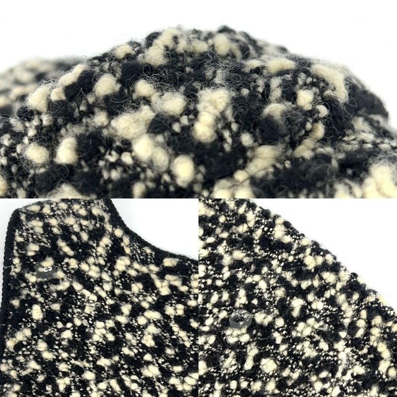 Chanel Dress Women's Tweed Sleeveless Button Apparel Clothing Chanel 44 Black