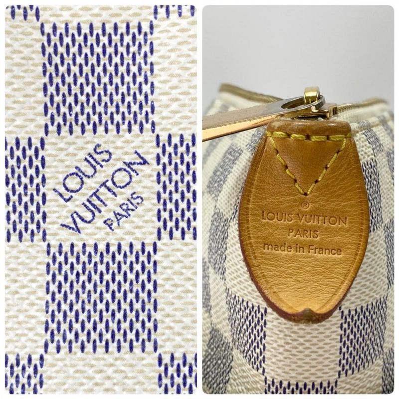 Louis Vuitton Tote Women's Handbag Shoulder Damier Azure Totally PM Louis