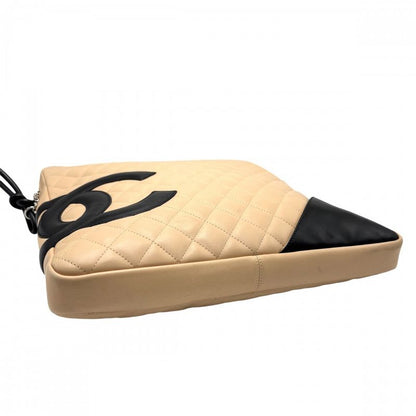 Chanel Shoulder Bag Women's Cambon Line Large Pochette Coco Mark Shoulder Coco