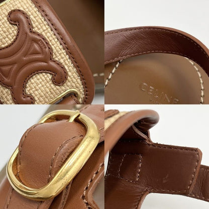 Celine Sandals Women's Triomphe Cles A Shoes Size 38 Approx 24.5cm (9.65in)