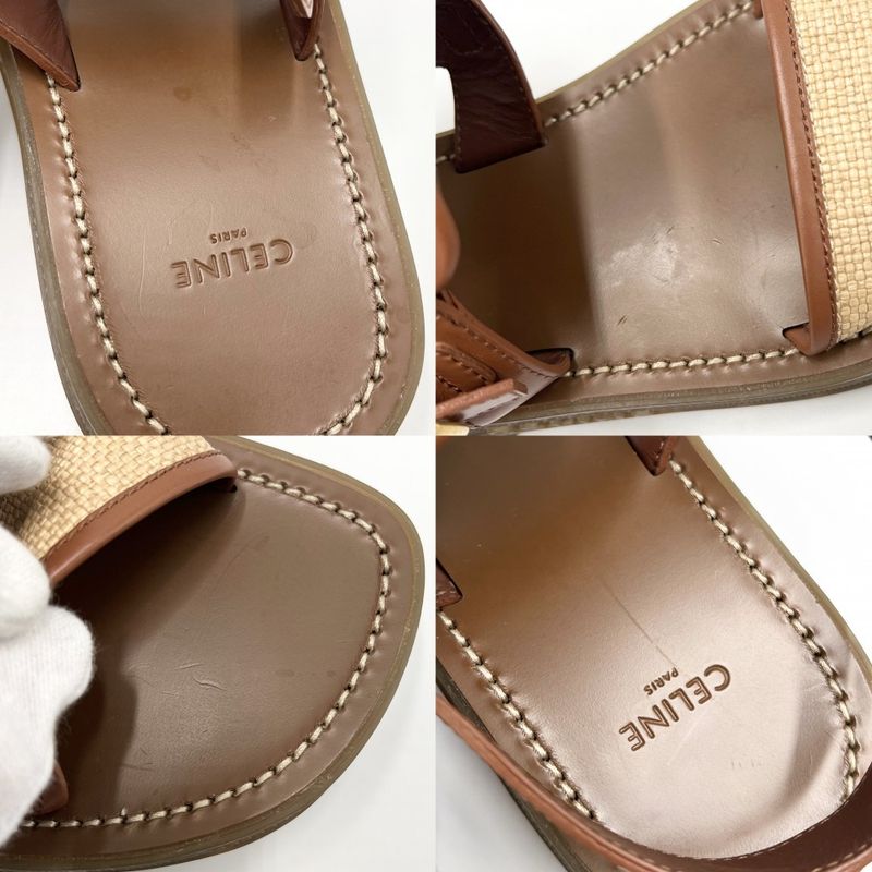 Celine Sandals Women's Triomphe Cles A Shoes Size 38 Approx 24.5cm (9.65in)