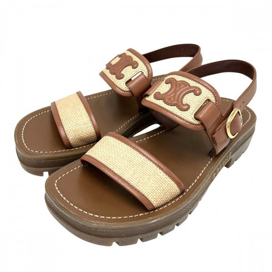 Celine Sandals Women's Triomphe Cles A Shoes Size 38 Approx 24.5cm (9.65in)