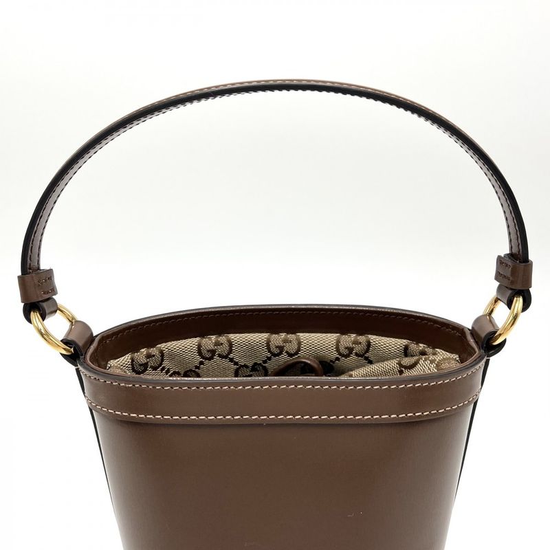 Gucci 2WAY Women's GG Supreme Bucket Bag Handbag Shoulder Bag Crossbody